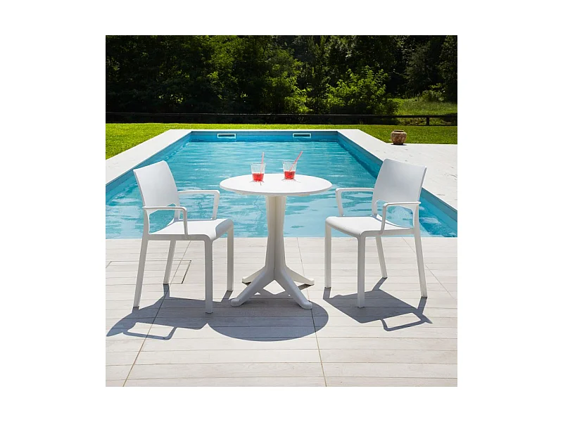 Pack 4 sillas de exterior Ocean Blanco