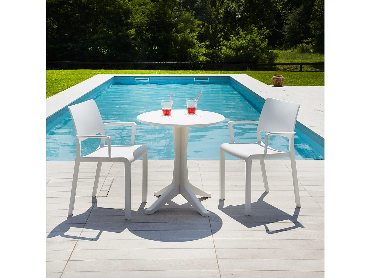 Pack 4 sillas de exterior Ocean Blanco