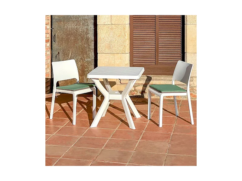 Pack 4 sillas de exterior Shine Blanco