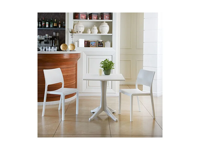 Pack 4 sillas de exterior Shine Blanco