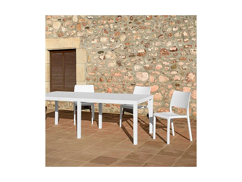 Pack 4 sillas de exterior Shine Blanco