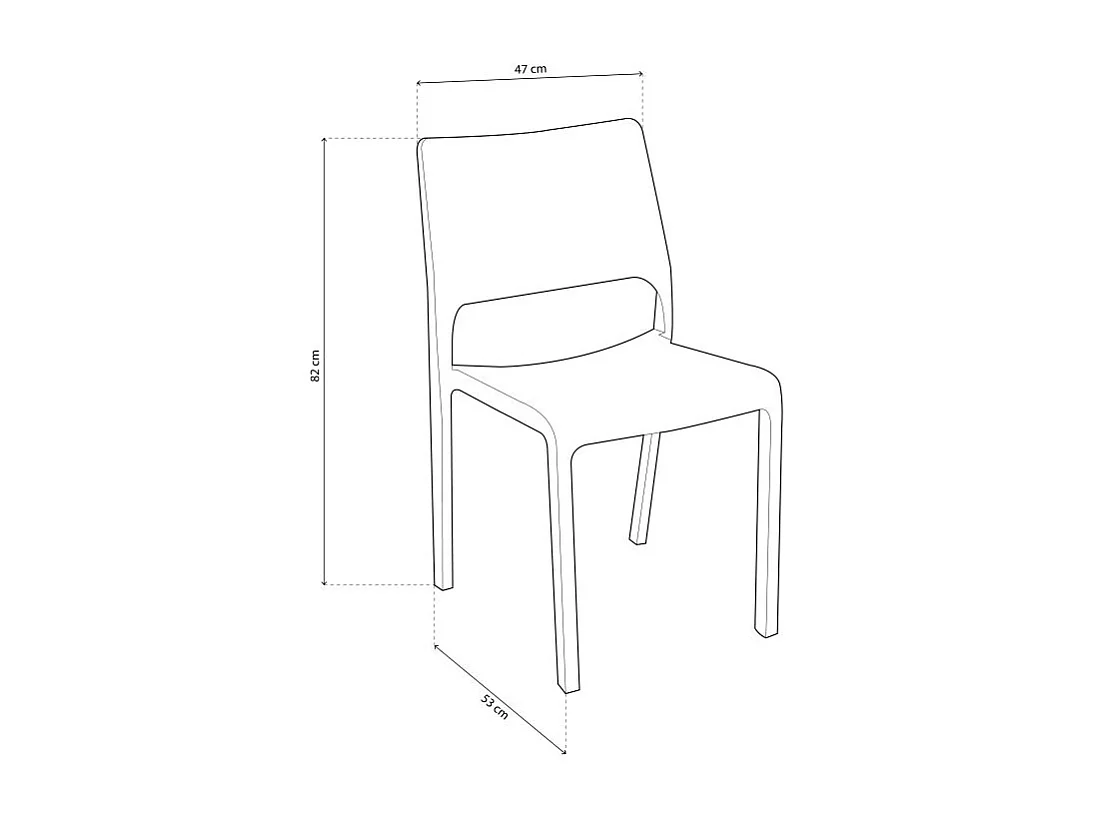 Pack 4 sillas de exterior Shine Blanco
