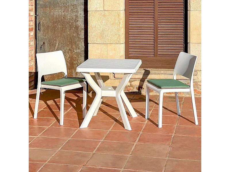 Pack 4 sillas de exterior Shine Blanco