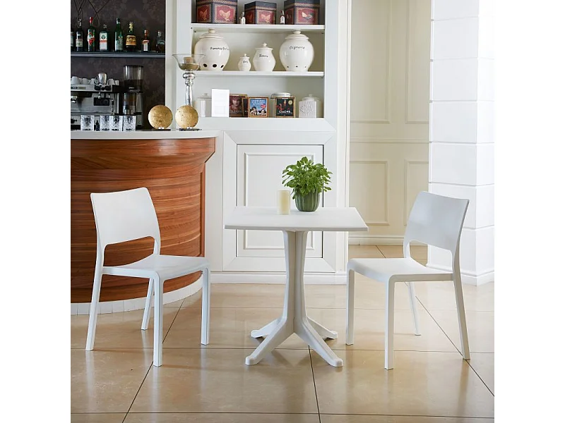 Pack 4 sillas de exterior Shine Blanco