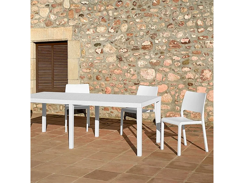 Pack 4 sillas de exterior Shine Blanco