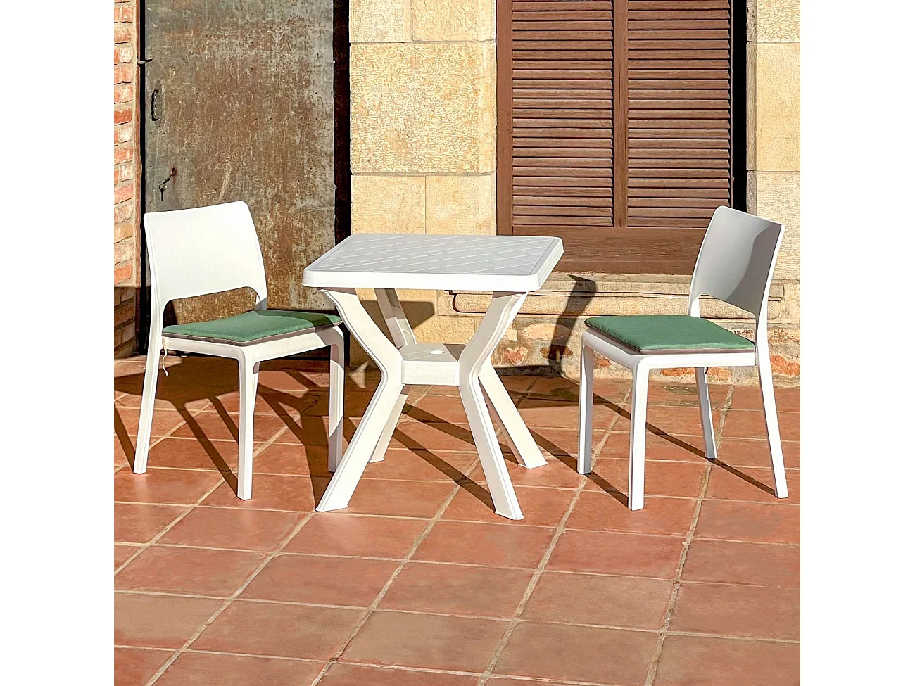 Pack 4 sillas de exterior Shine Blanco