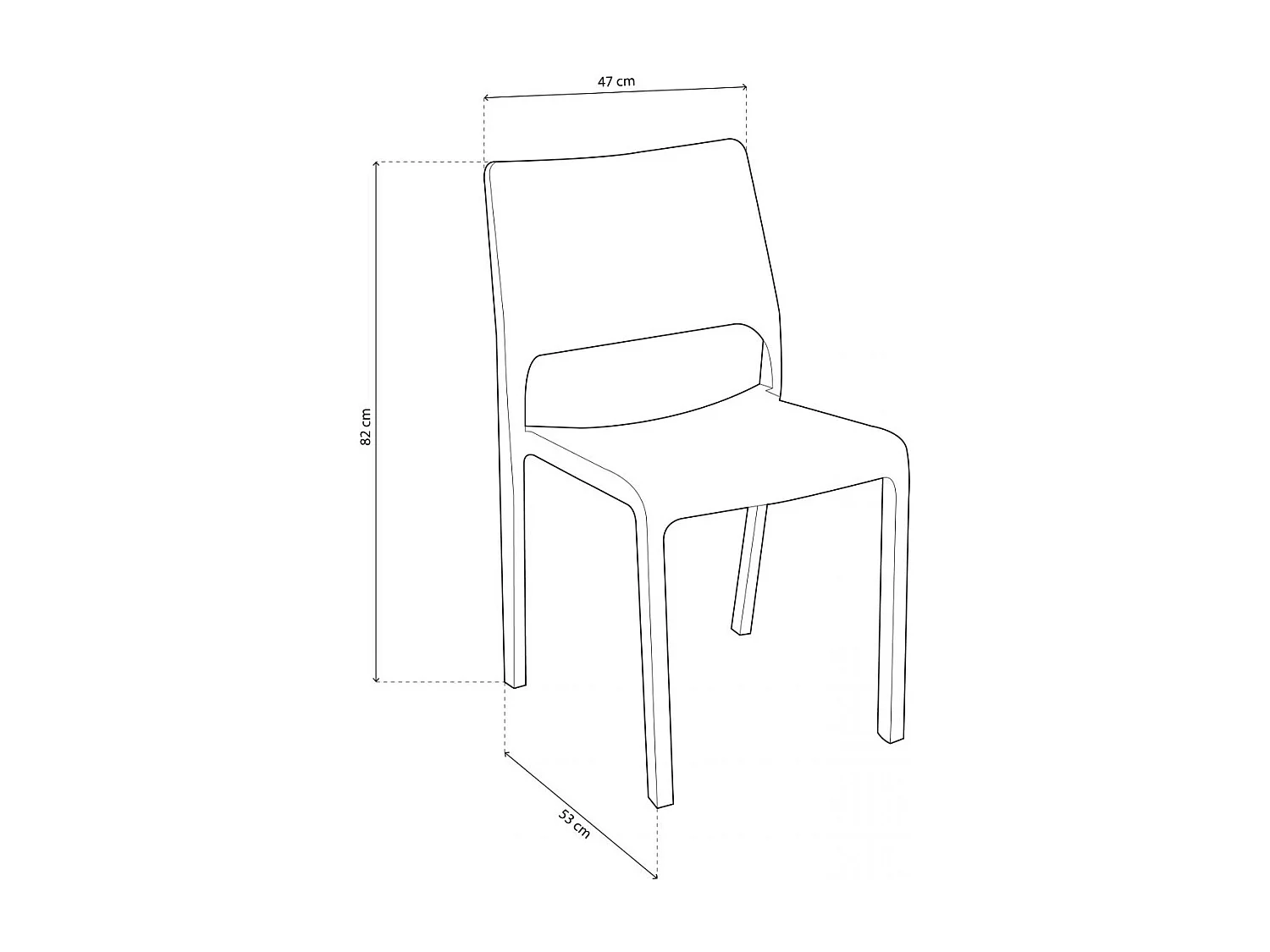 Pack 4 sillas de exterior Shine Blanco