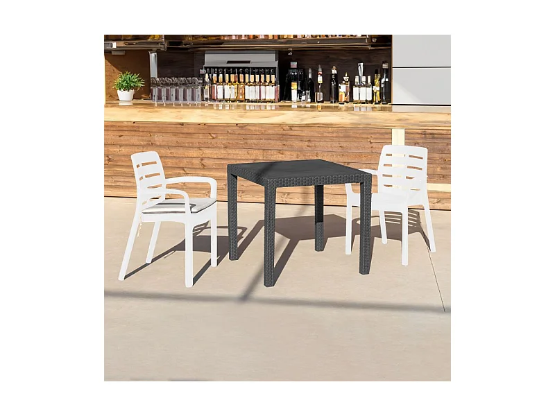 Pack 4 sillas de exterior Maui Blanco