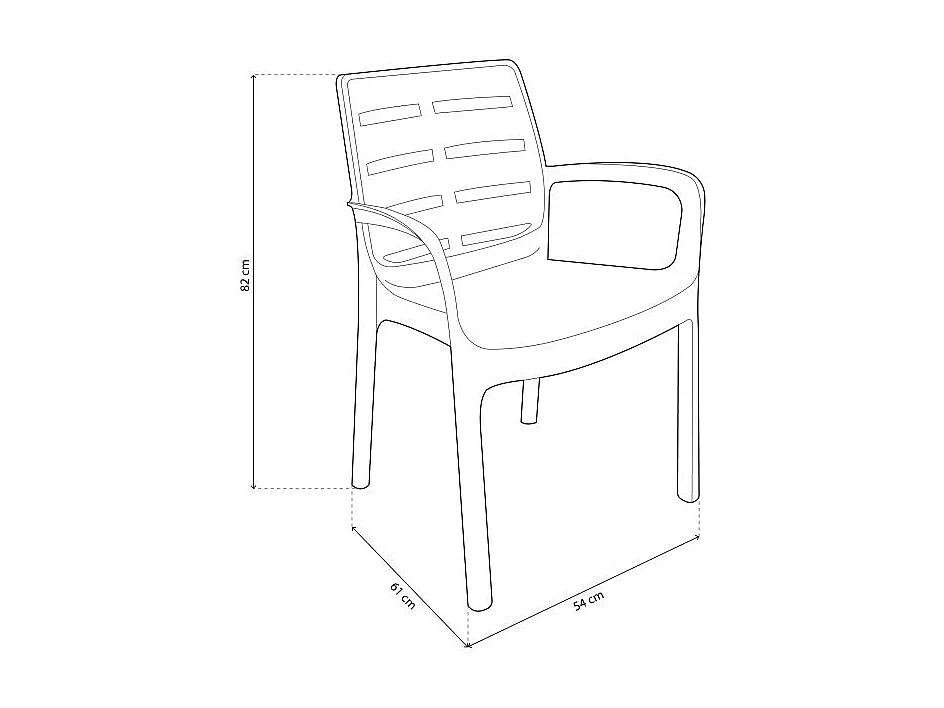 Pack 4 sillas de exterior Maui Blanco