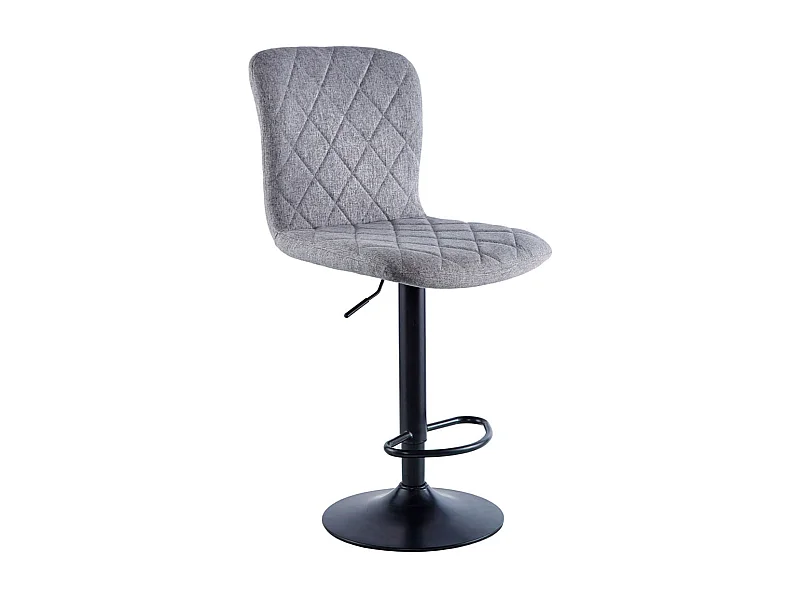 Pack de 2 taburetes altos Britain altura regulable con reposapiés gris 98-120x48x52 cm Adec