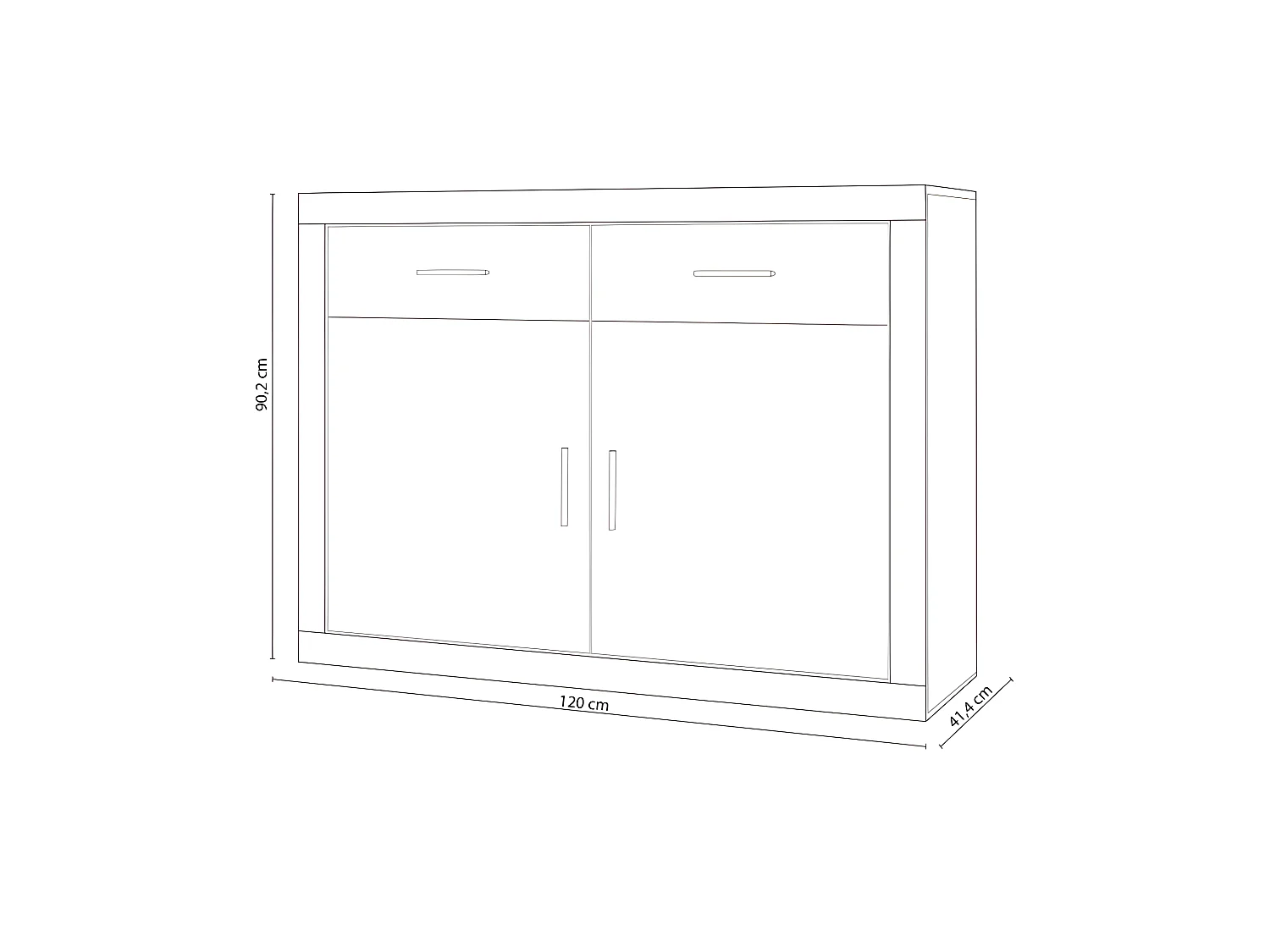 Aparador Nuka Cambria - Grafito