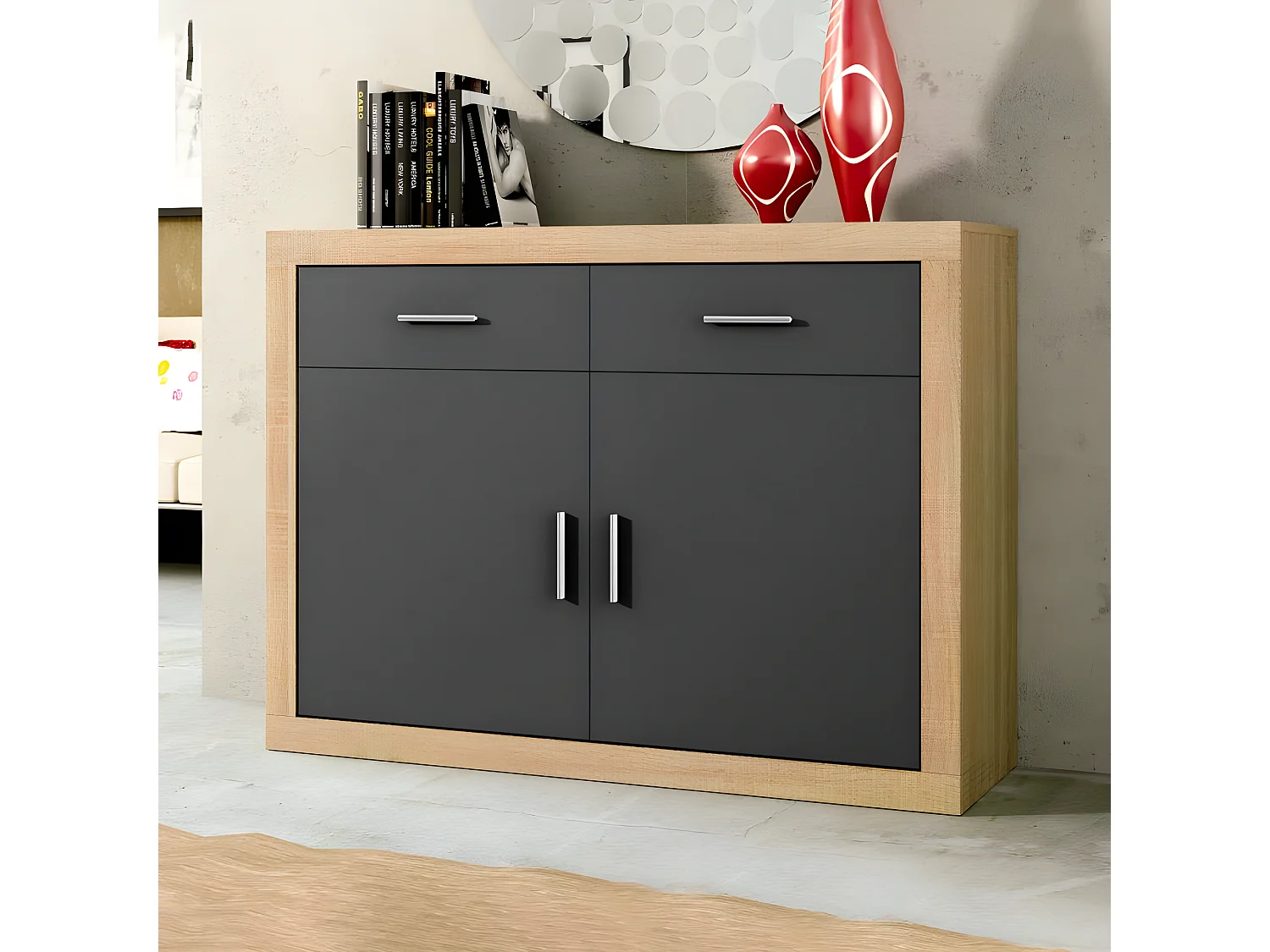 Aparador Nuka Cambria - Grafito