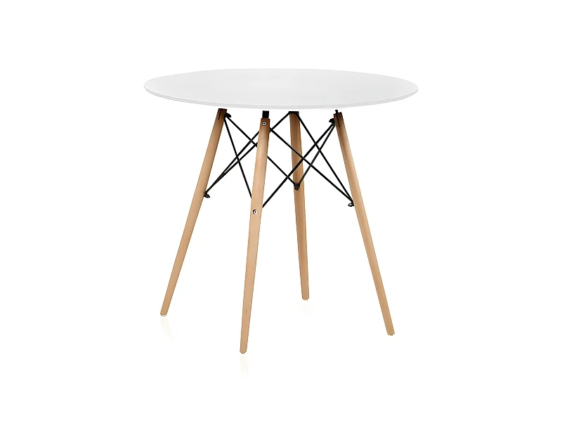 Mesa de comedor redonda Tower Blanco