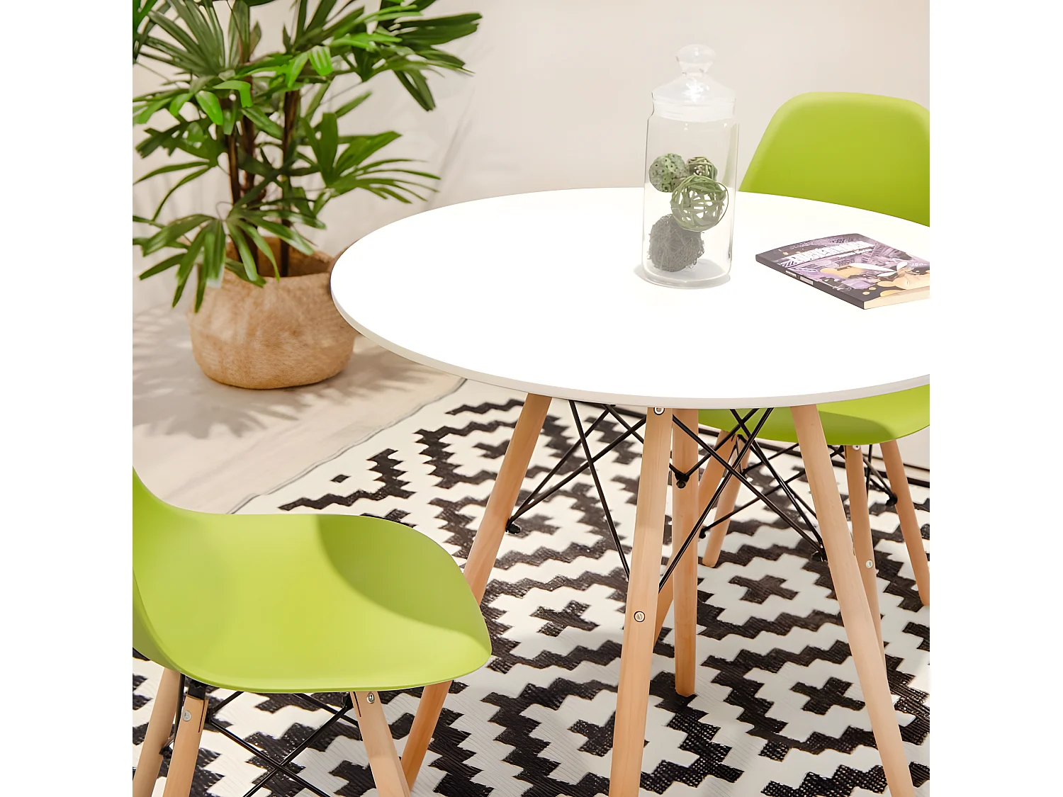 Mesa de comedor redonda Tower Blanco