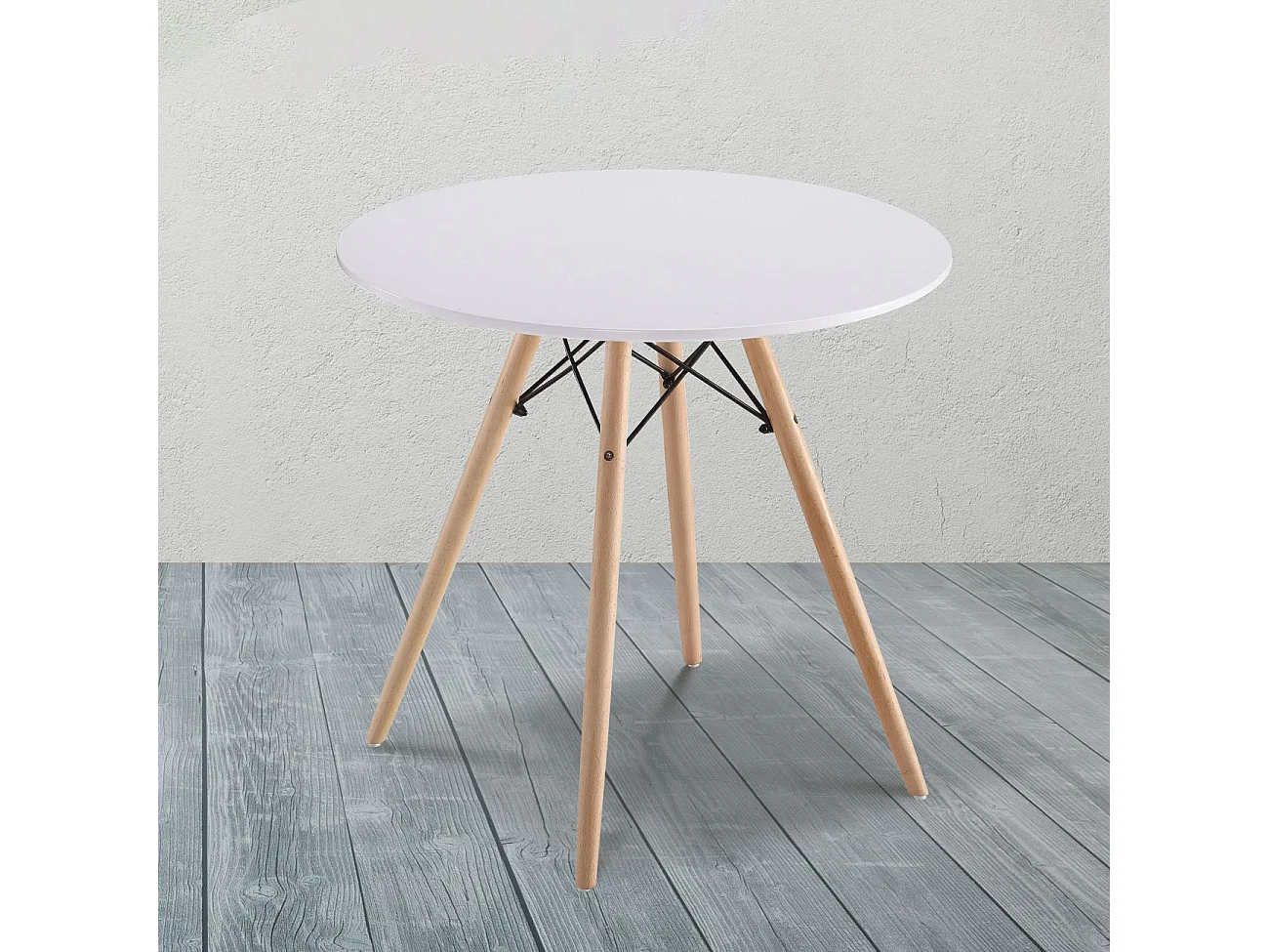 Mesa de comedor redonda Tower Blanco