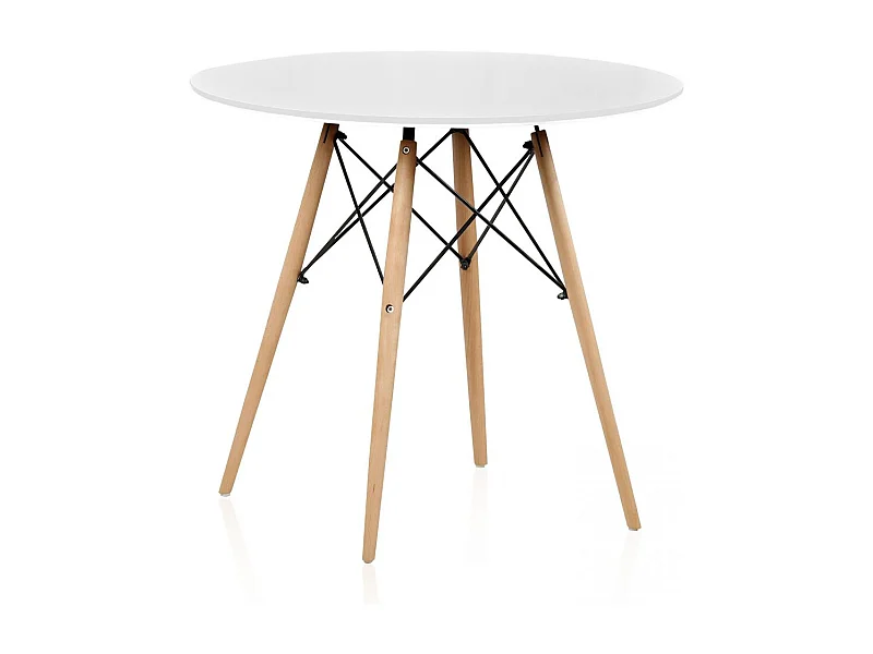 Mesa de comedor redonda Tower Blanco
