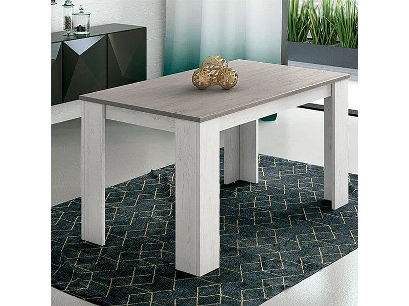 Mesa de comedor Berta fija andersen/gris 75x140x80 cm