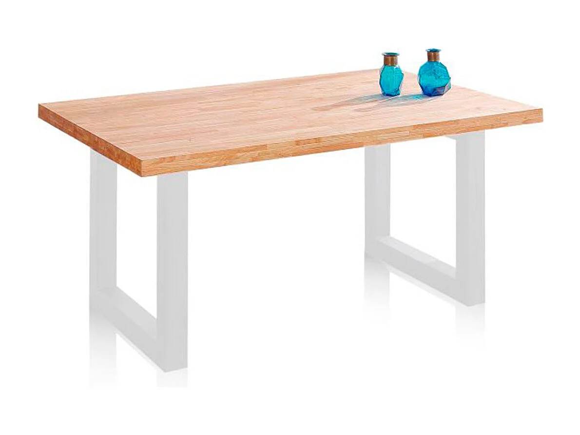 Mesa de comedor Loft fija roble Nordish/blanco 100x160x75 cm Adec