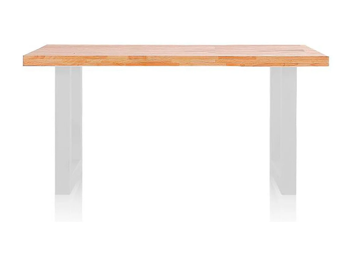 Mesa de jantar Loft 160 Roble salvaje - Blanco