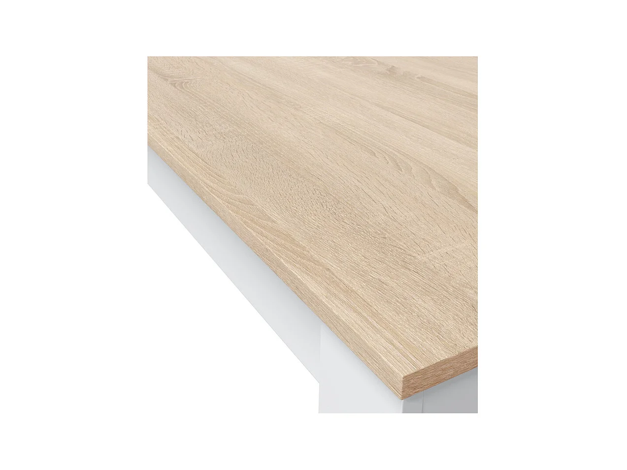 Mesa Fija Cocina Cloe Auxiliar Roble/Blanco 78x109x67 cm