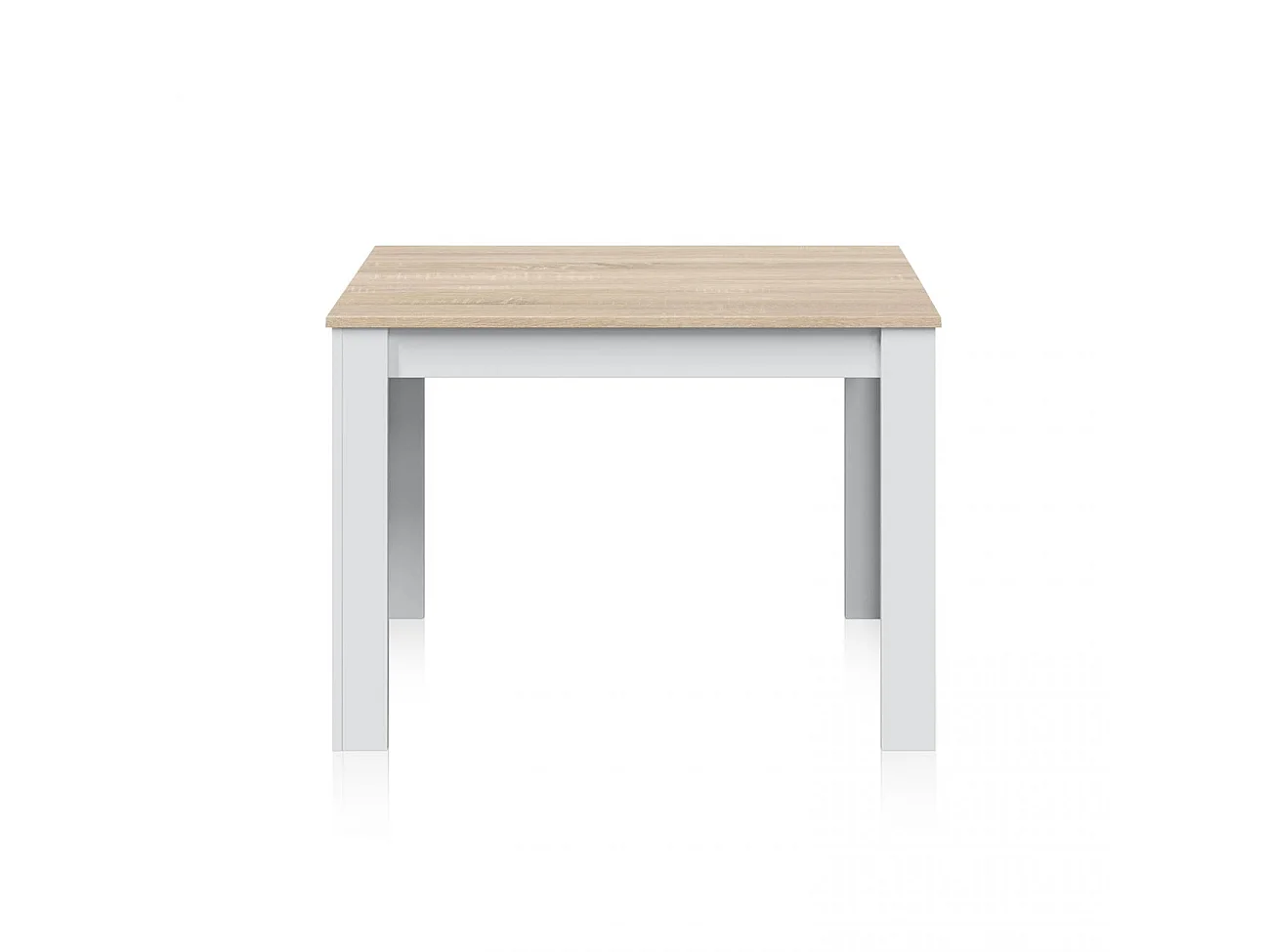 Mesa de comedor Cloe Blanco Artik (Blanco Mate) - Roble Canadian