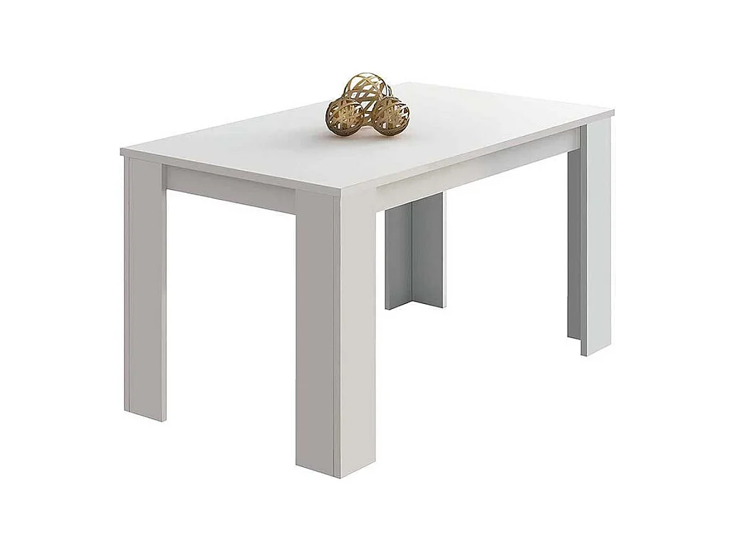 Mesa de comedor Berta fija blanco 75x140x80 cm