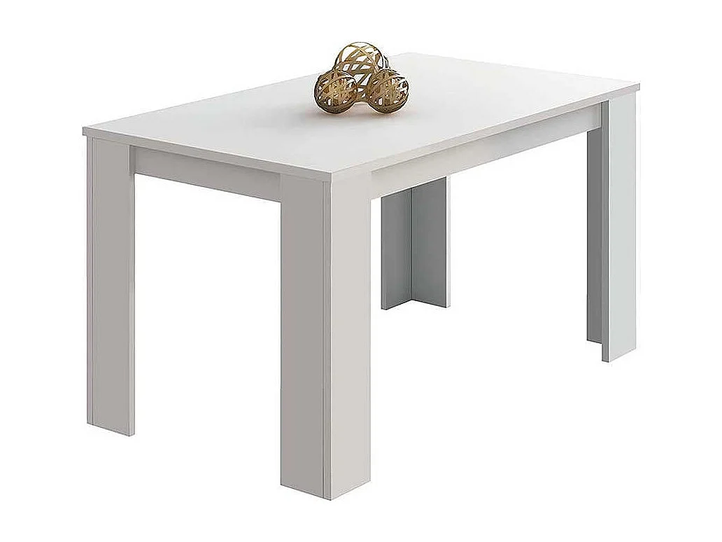 Mesa de comedor Berta fija blanco 75x140x80 cm