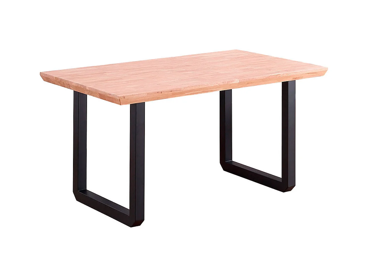 Mesa de comedor Roma diseño nórdico roble Nordish/negro 77x150x90 cm Adec