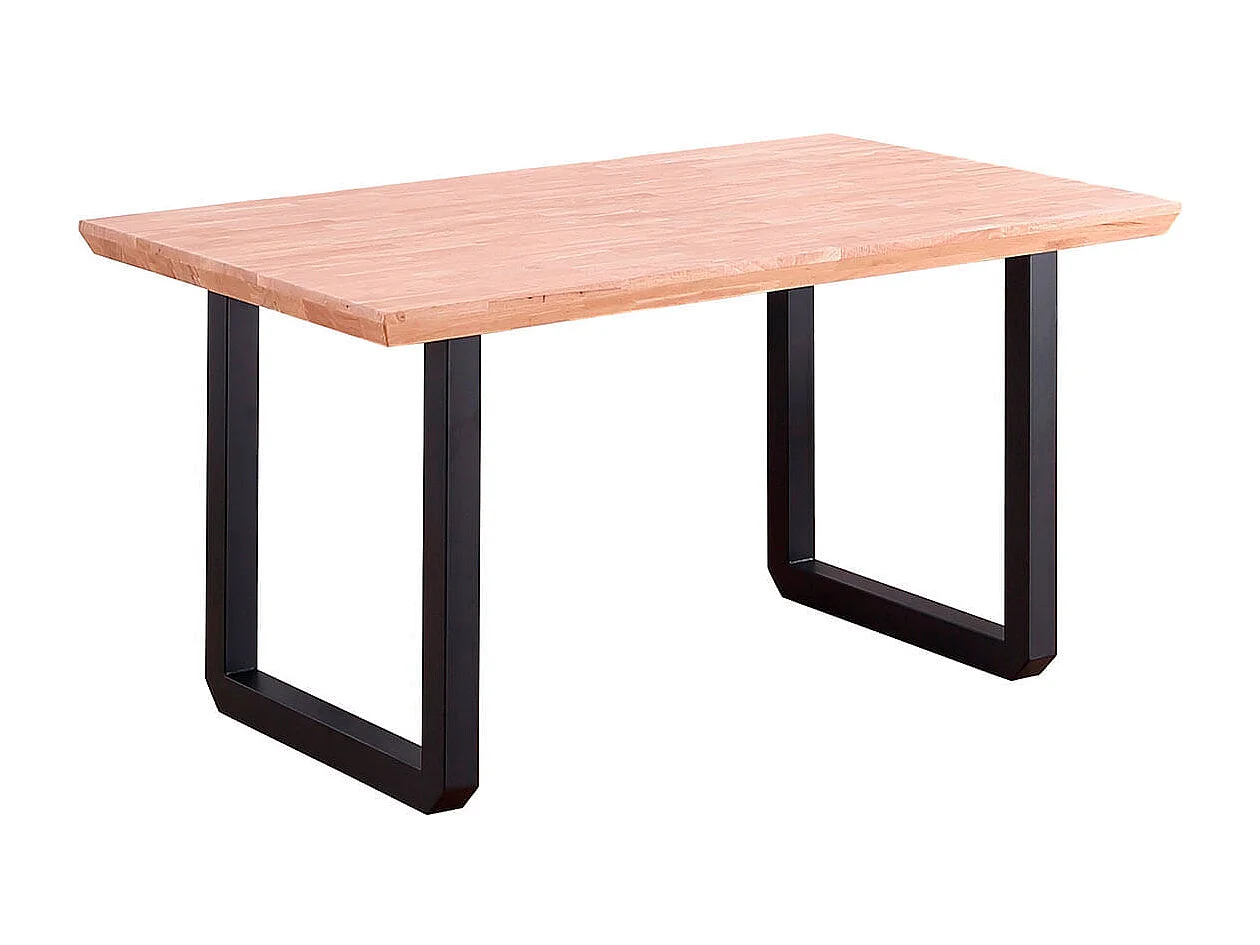 Mesa de comedor Roma diseño nórdico roble Nordish/negro 77x150x90 cm Adec