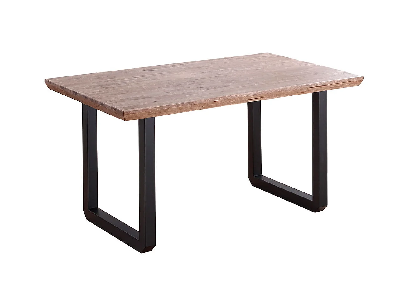 Mesa de comedor Roma diseño nórdico roble Honey/negro 77x150x90 cm Adec