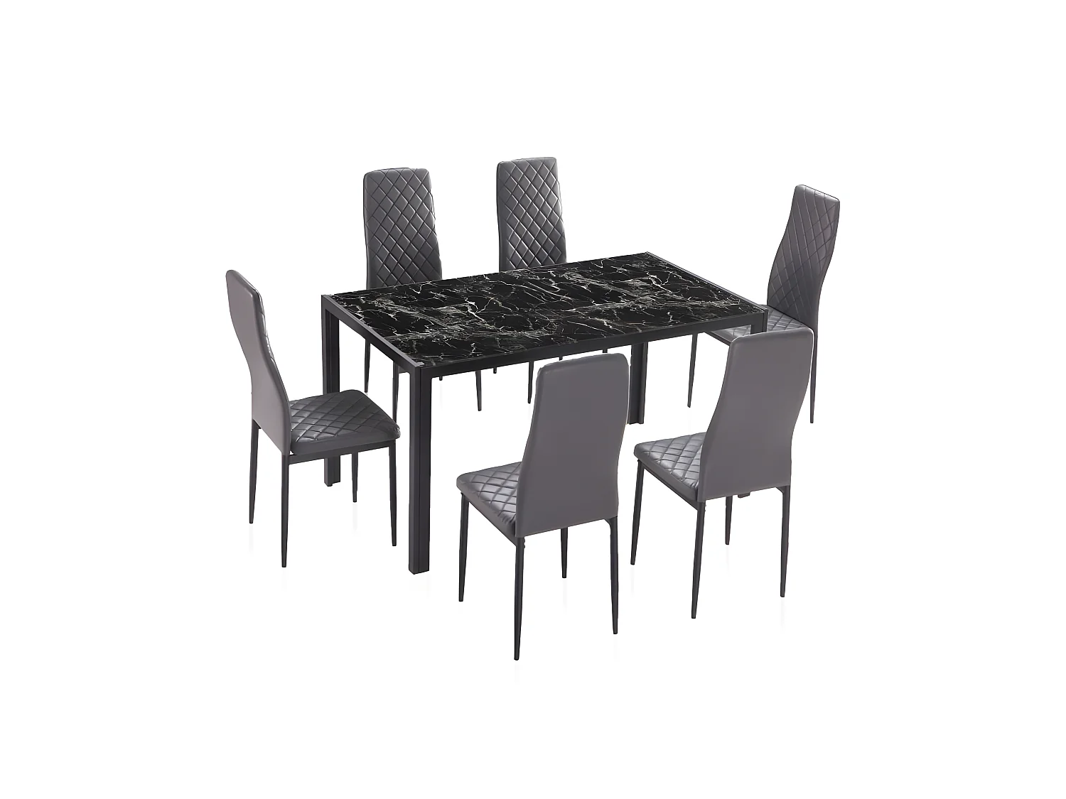 Mesa de comedor Lacey Mármol negro