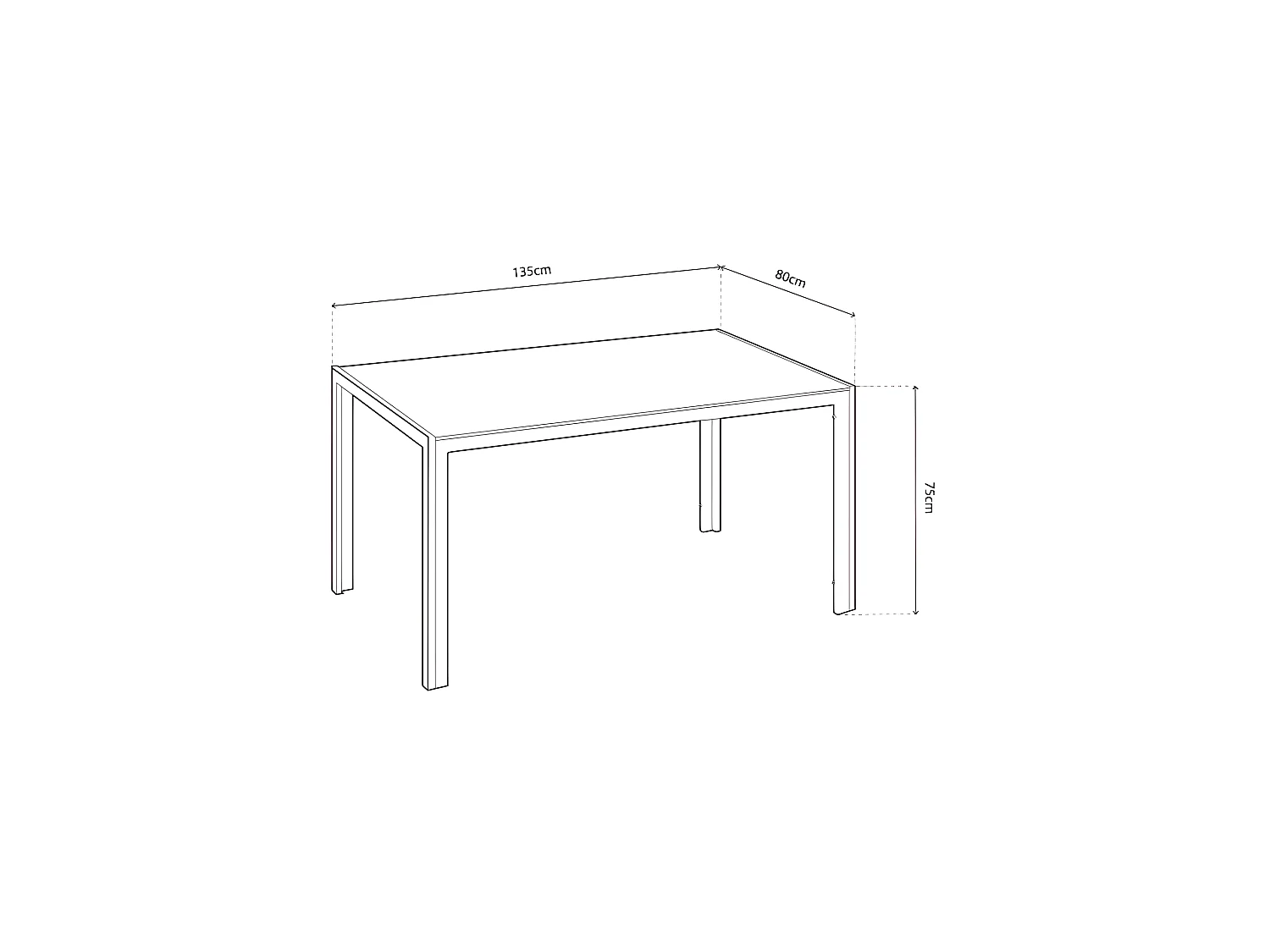 Mesa de comedor Lacey Mármol negro