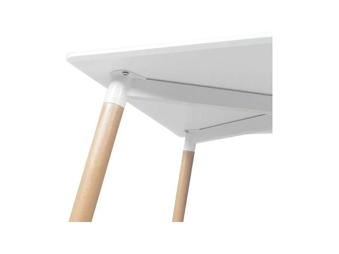 Mesa de comedor Suecia Blanco - Madera de haya