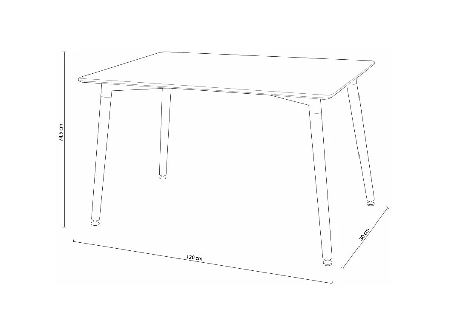 Mesa de comedor Suecia Blanco - Madera de haya