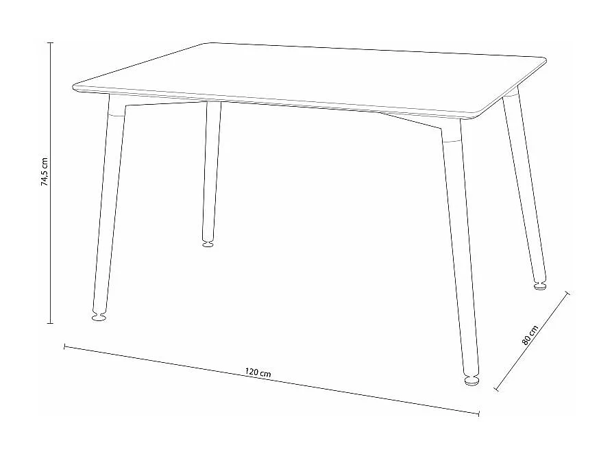 Mesa de comedor Suecia Blanco - Madera de haya