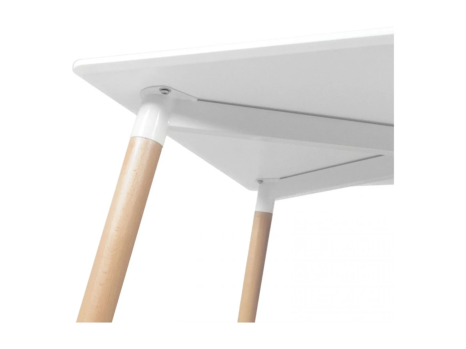 Mesa de comedor Suecia Blanco - Madera de haya