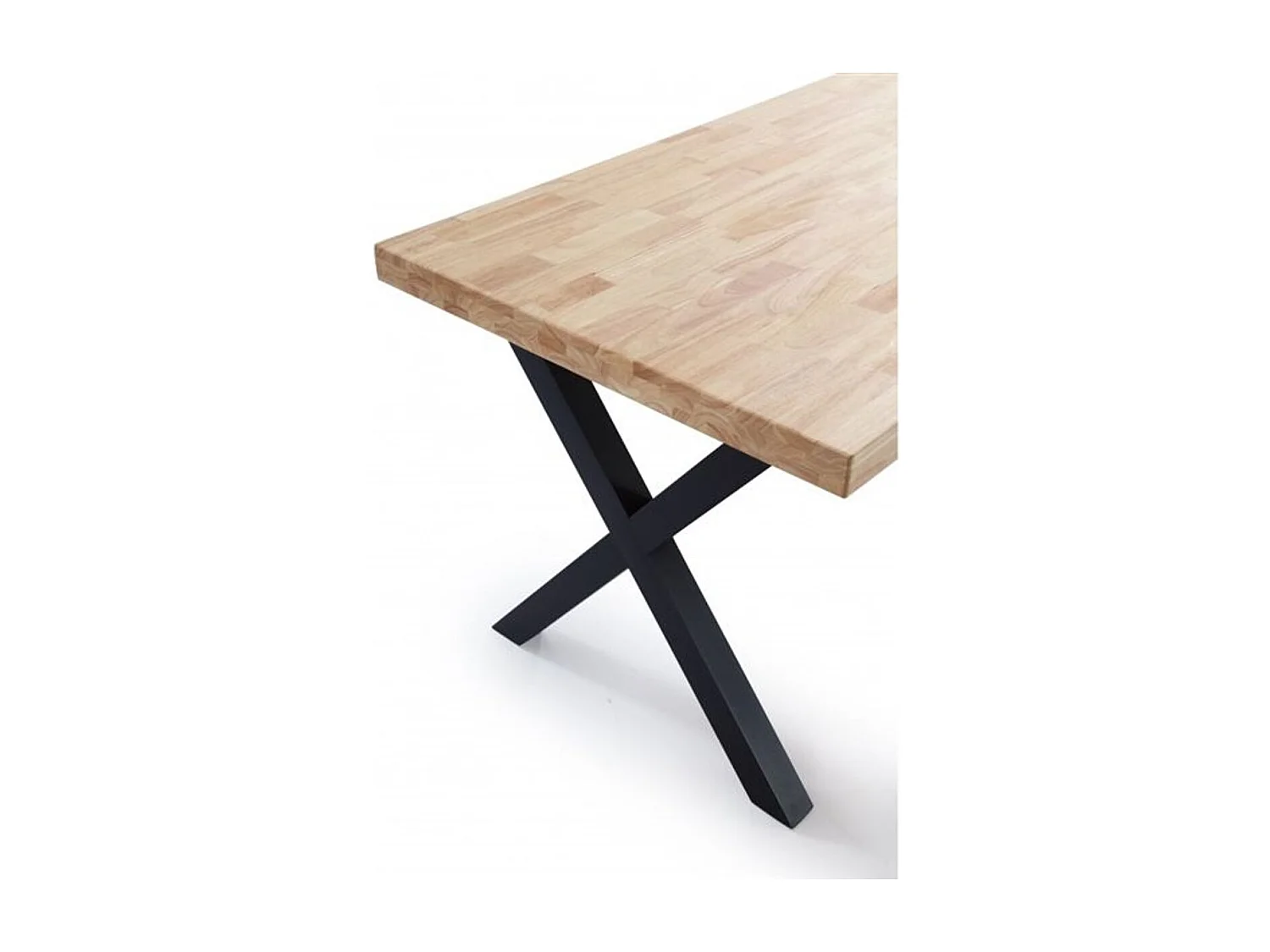 Mesa comedor fija X-Loft roble/negro 76x80x140 cm Adec