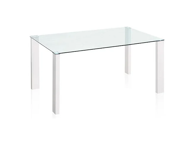 Mesa de comedor Valya Cristal - Blanco