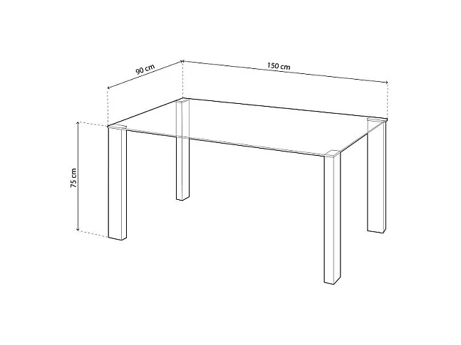 Mesa de comedor Valya Cristal - Blanco
