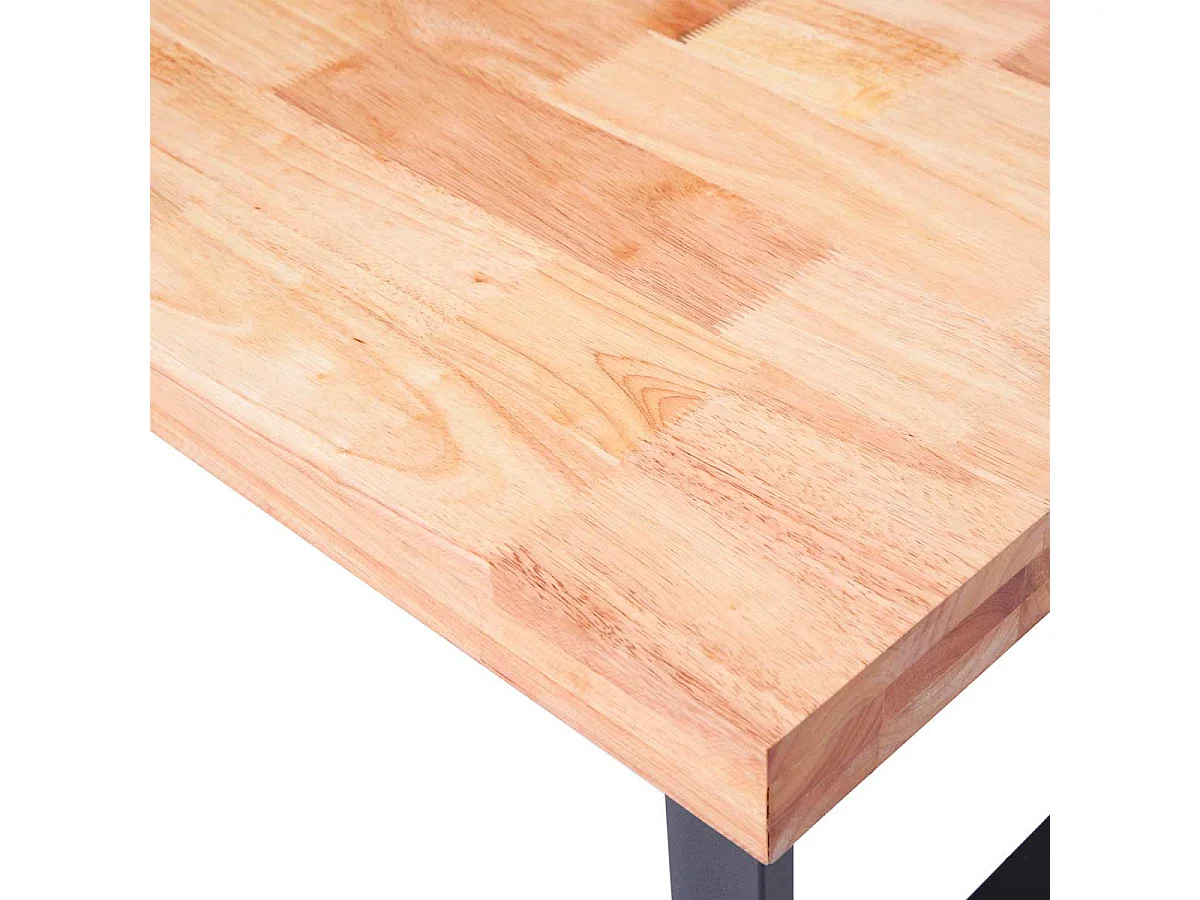 Mesa de jantar Natural Roble salvaje - Negro