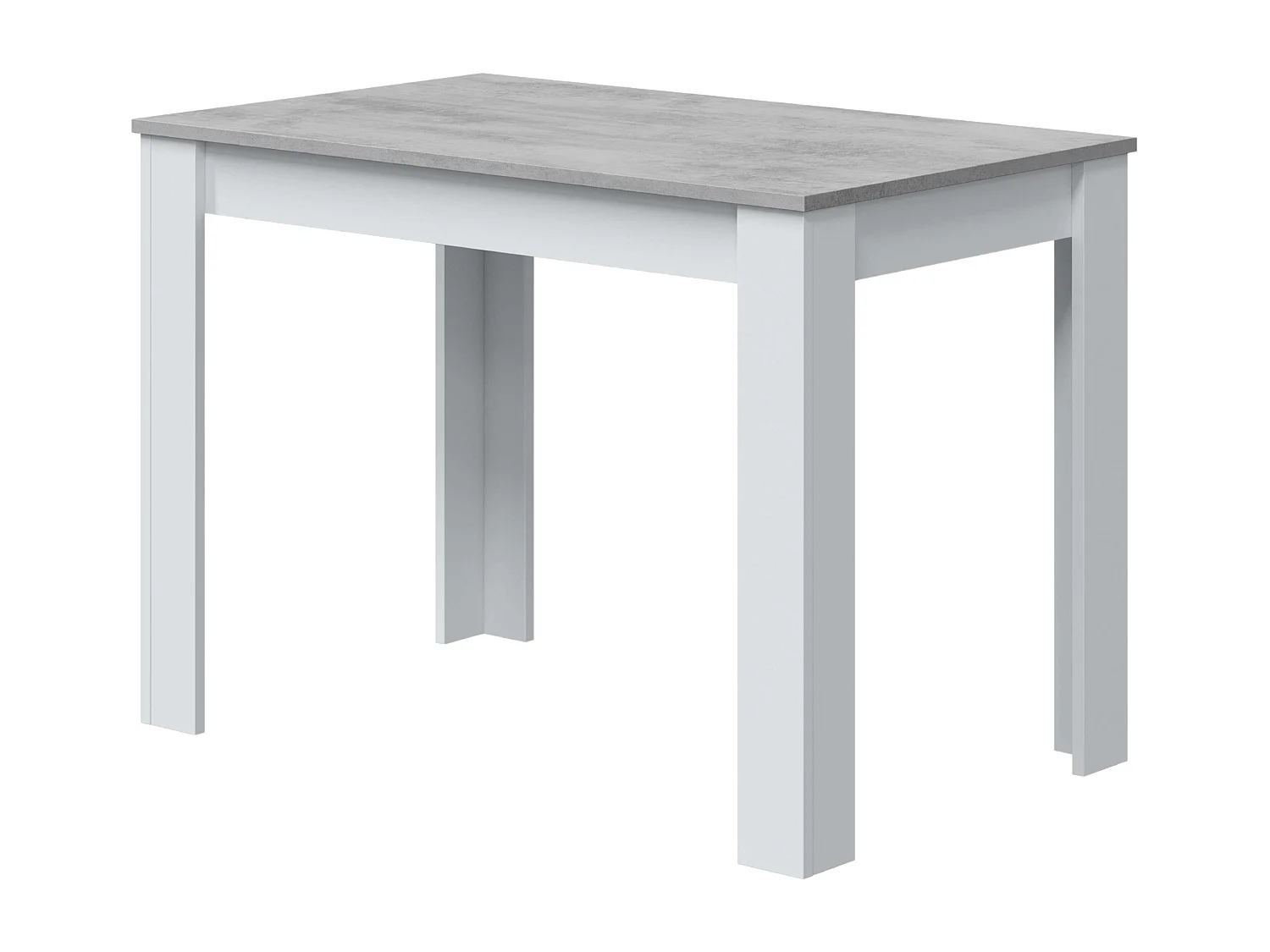 Tavolino Cloe Bianco Artik e Cemento 78 x 109 x 67 cm Moderno e Resistente in Melamina
