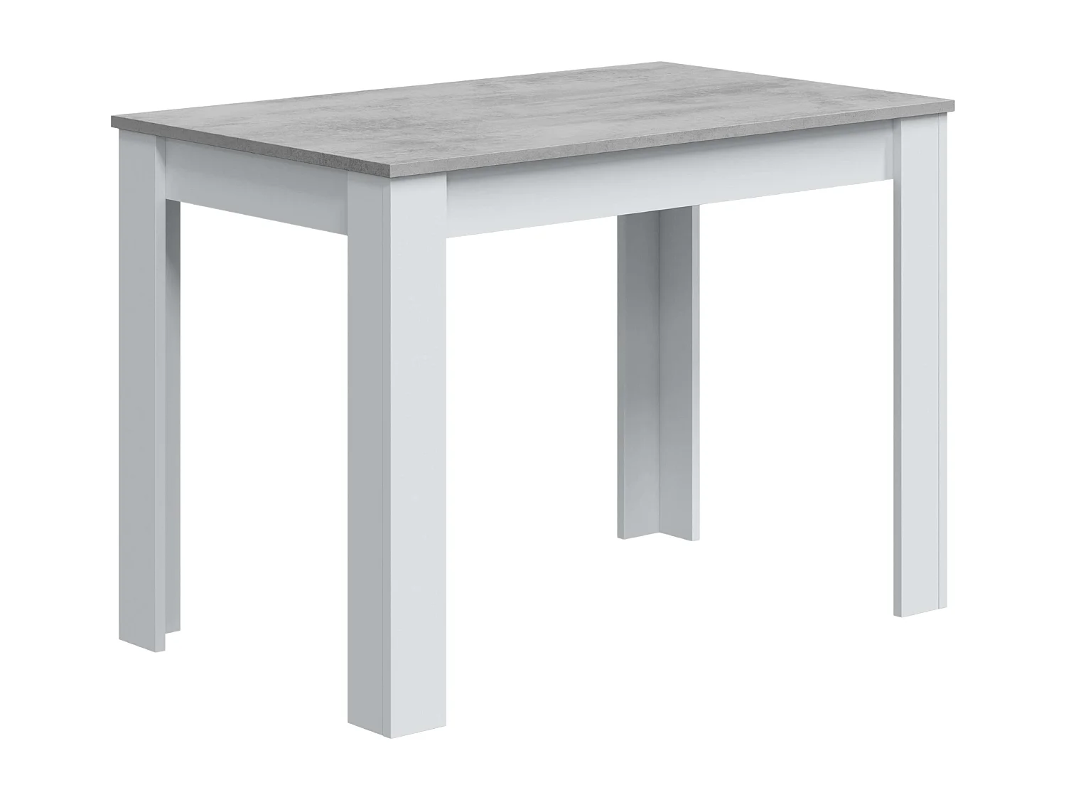 Tavolino Cloe Bianco Artik e Cemento 78 x 109 x 67 cm Moderno e Resistente in Melamina