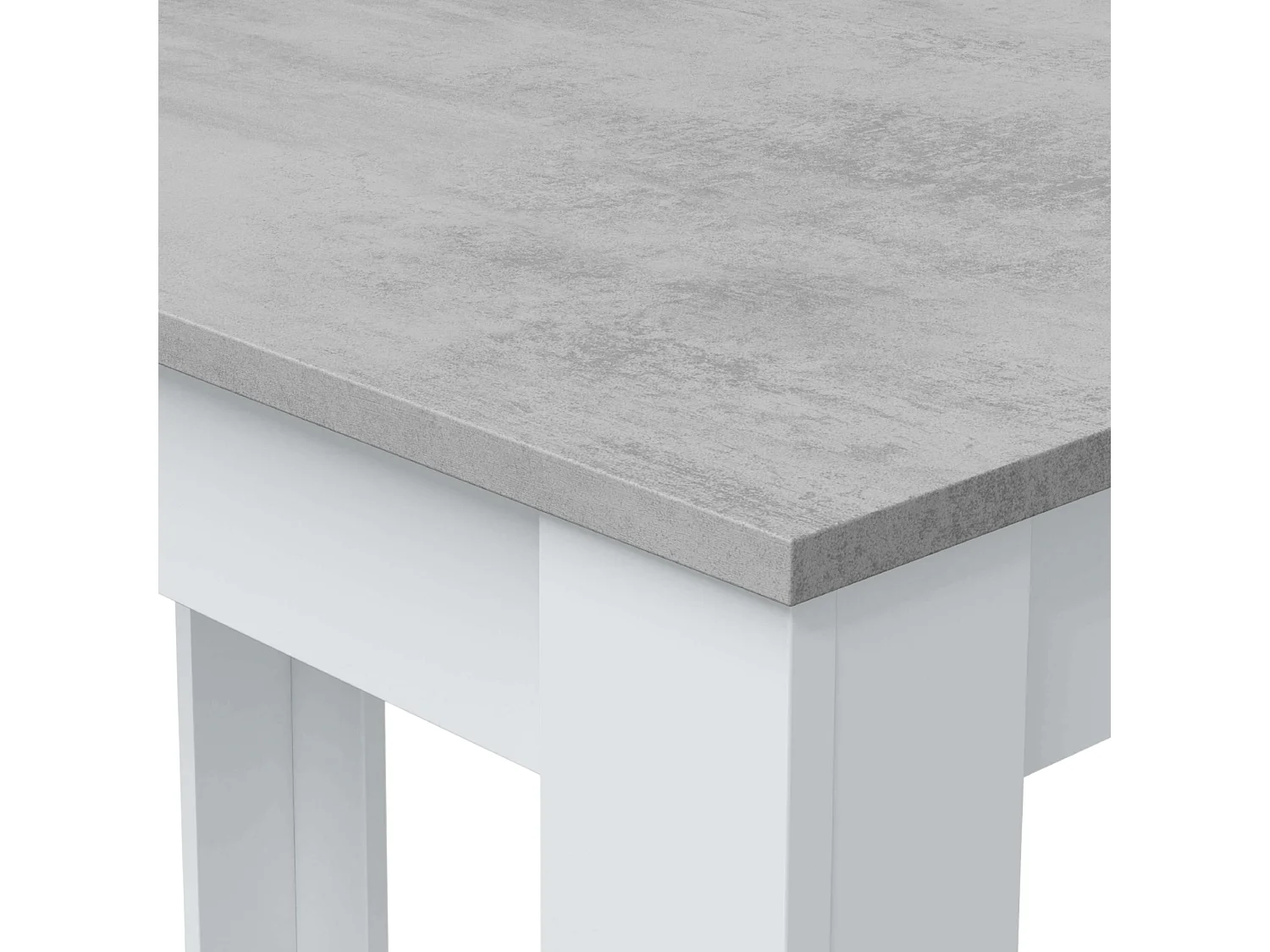 Tavolino Cloe Bianco Artik e Cemento 78 x 109 x 67 cm Moderno e Resistente in Melamina