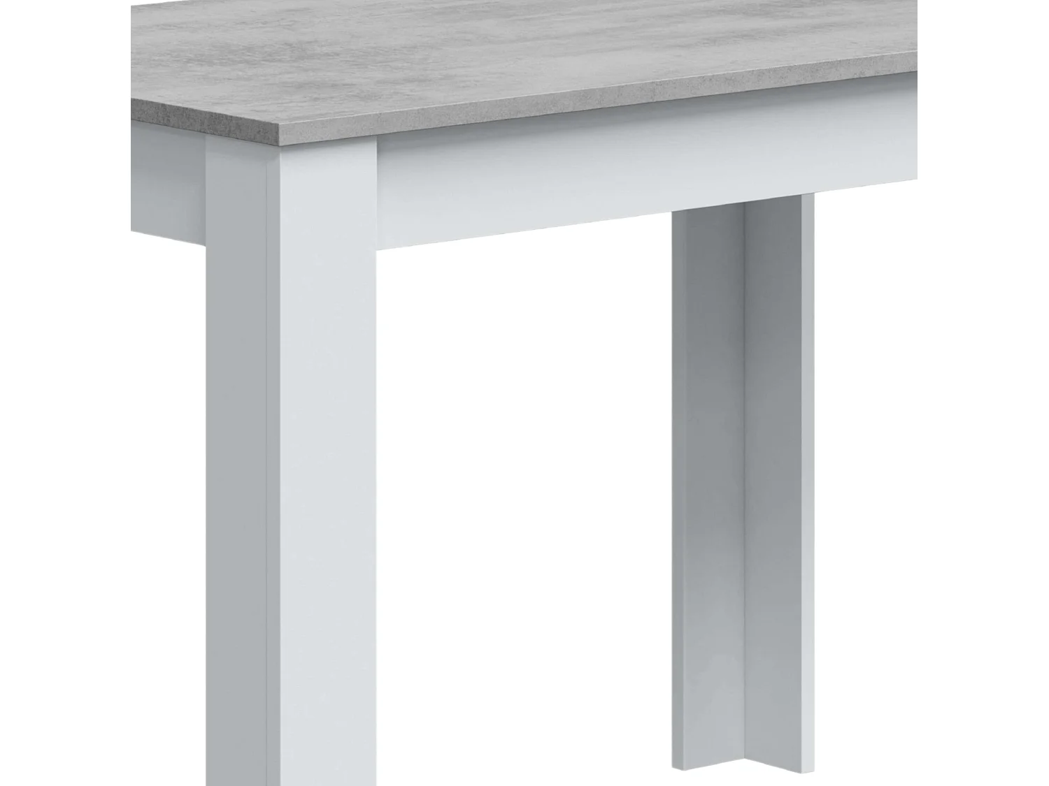 Tavolino Cloe Bianco Artik e Cemento 78 x 109 x 67 cm Moderno e Resistente in Melamina