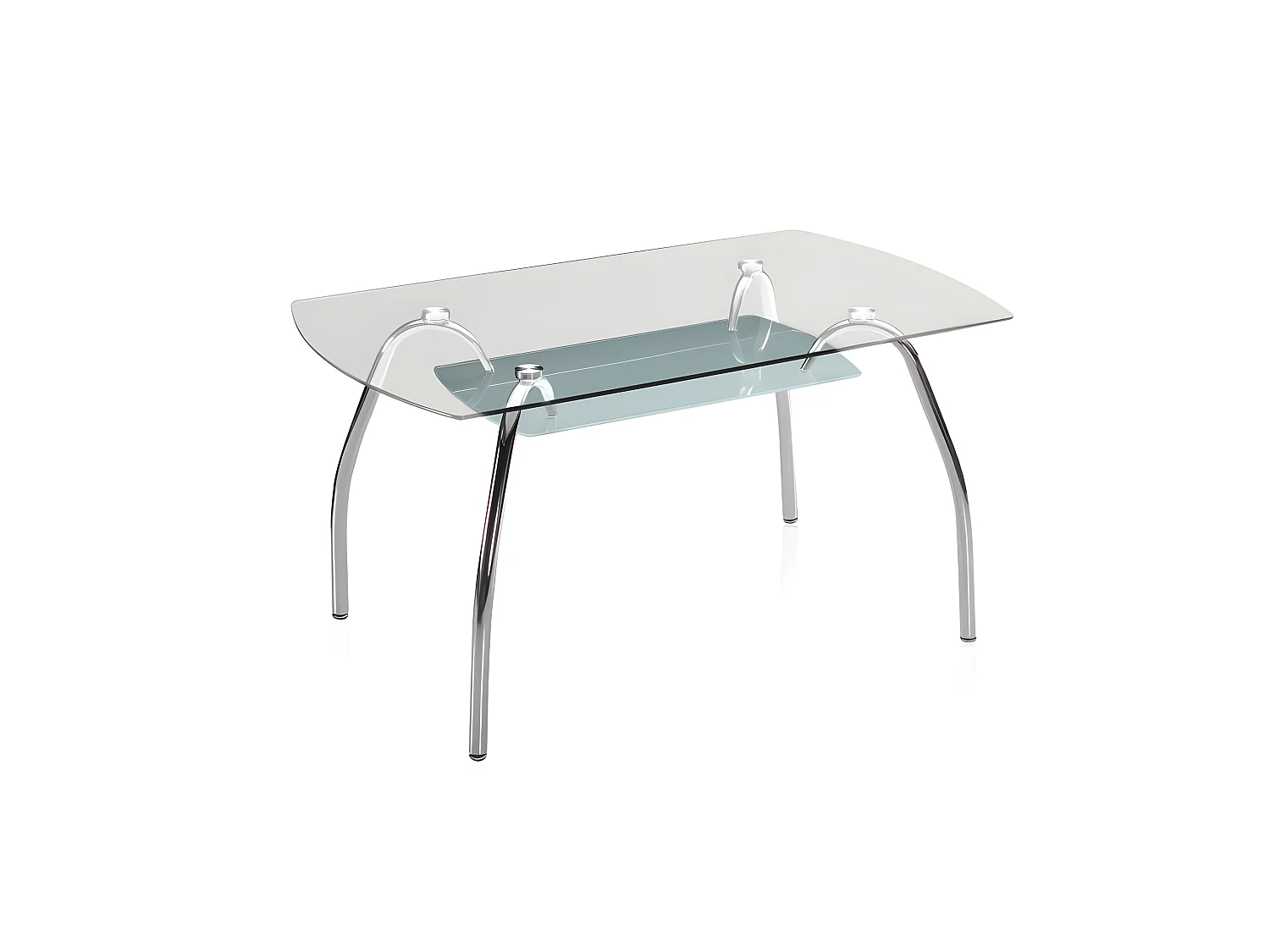 Mesa de comedor Ove Cristal - Cromo