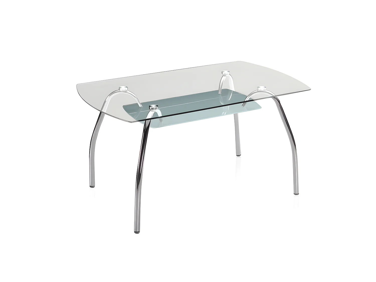 Mesa de comedor Ove Cristal - Cromo
