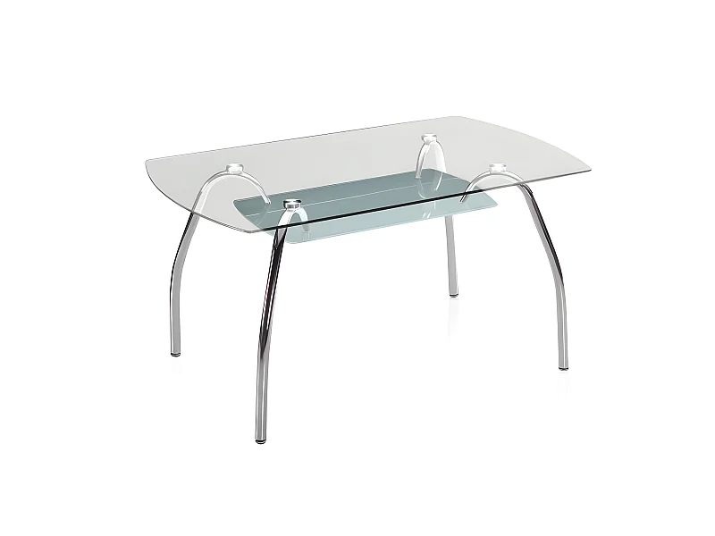 Mesa de comedor Ove Cristal - Cromo