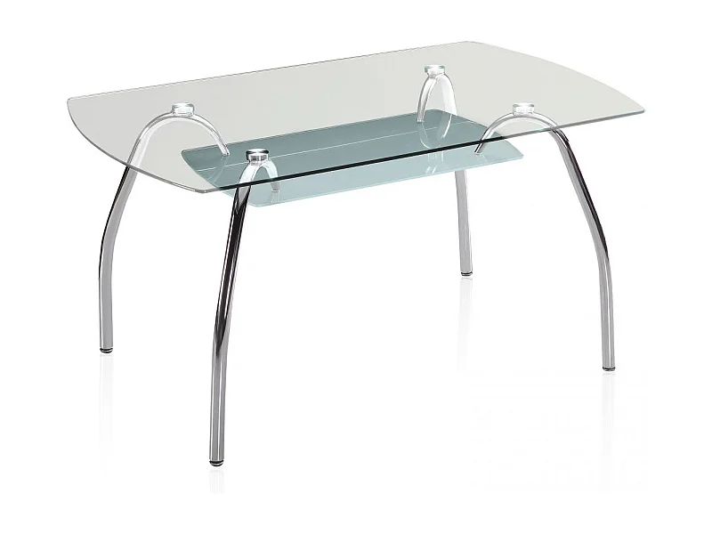 Mesa de comedor Ove Cristal - Cromo