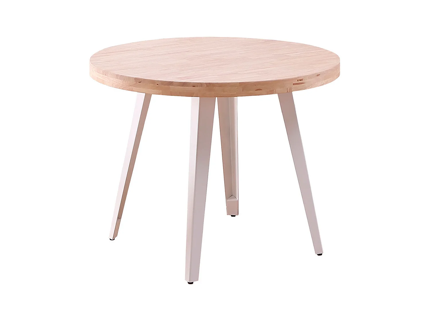 Mesa de comedor Berg diseño fijo roble nordish/blanco Ø100x76 cm Adec