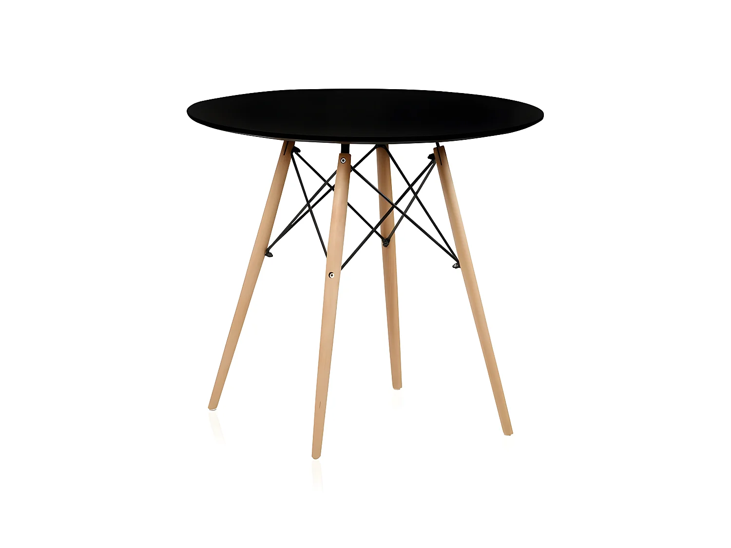 Mesa de comedor redonda Tower Negro